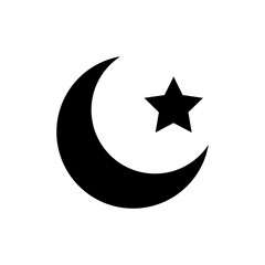  Islamic crescent icon. Vector fla t trendy style illustration on white background..eps © rahul