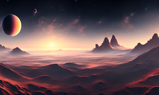Landscape of planet Venus