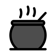culdron Halloween Icon Illustration