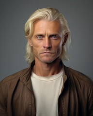middle aged man with longer blond hair