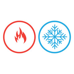 Hot, cold icon. Vector flat trendy style illustration on white background..eps