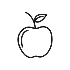 Apple line icon, outline vector sign, vector Symbol flat trendy style illustration on white background..eps