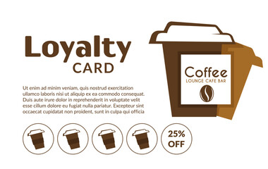 Loyalty card with sale for next cup of coffee