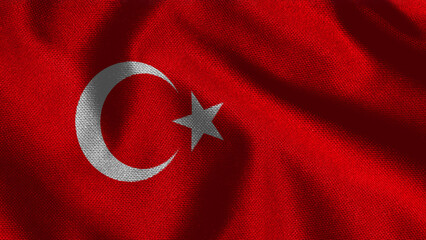 Turkey Waving Flag