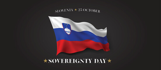 Slovenia sovereignty day vector banner, greeting card © kora_ra_123