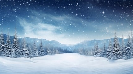 Fototapeta na wymiar space for text on realistic winter Landscape background, background image, AI generated