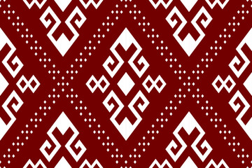 Red Cross stitch colorful geometric traditional ethnic pattern Ikat seamless pattern abstract design for fabric print cloth dress carpet curtains and sarong Aztec African Indian Indonesian