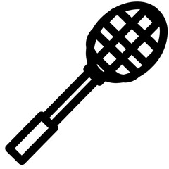 Badminton Icon and Illustration in Line Style