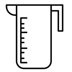 Baker Glass Icon and Illustration in Line Style