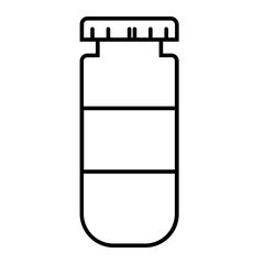 Bottle Coffe Icon and Illustration in Line Style