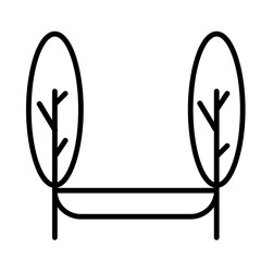 Hammock Icon and Illustration in Line Style