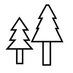  Trees Icon and Illustration in Line Style