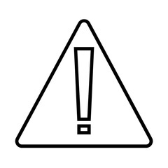 Warning Icon and Illustration in Line Style