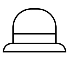 Hat Icon and Illustration in Line Style