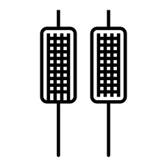 Grilled Corn Icon and Illustration in Line Style