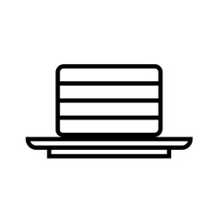 Lapis Sponge Cake Icon and Illustration in Line Style