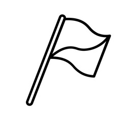  Flag Icon and Illustration in Line Style