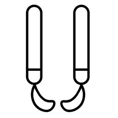 Glowing Stick Icon and Illustration in Line Style