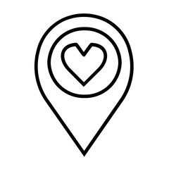 Location Icon and Illustration in Line Style