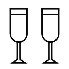 Cheers Icon and Illustration in Line Style