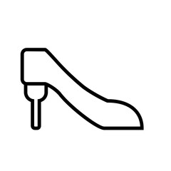 High Heels Icon and Illustration in Line Style