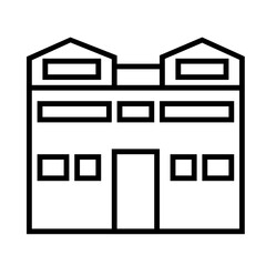Lecture Building Icon and Illustration in Line Style
