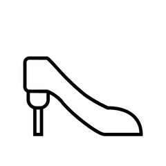 High Heal Icon and Illustration in Line Style