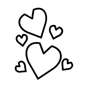 Love Overflows Icon and Illustration in Line Style