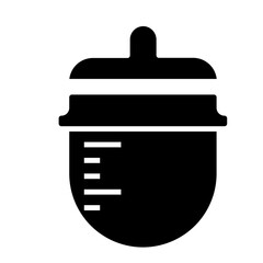  Baby Bottle icon illustration in solid style