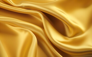 Golden silk or satin texture background. Shiny fabric texture.