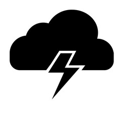 Thunder Strorm icon illustration in solid style