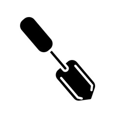 Mini shovel icon illustration in solid style