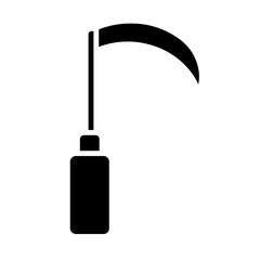  Sickle icon illustration in solid style