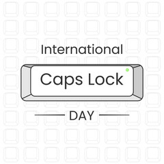 Vector graphic of Computer Keyboard Caps Lock Keys suitable for International Caps Lock Day