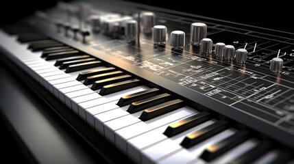 Synthesizer / Keyboard Close Up
