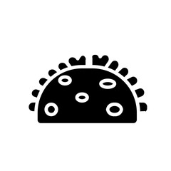illustration of a pastel black and white icon