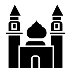 silhouette of a mosque in the morning