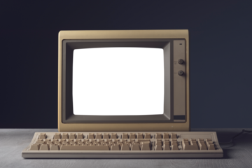 Vintage personal computer on a desktop