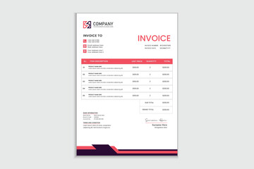 Professional and creative invoice templates design for  company