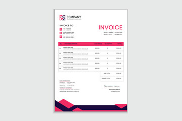 Professional and creative invoice templates design for  company
