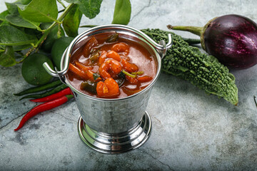 Thai red curry with prawn