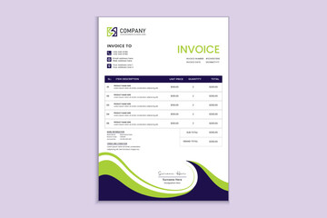 Professional and creative invoice templates design for  company