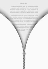 Open zipper icon. Zipper background.  © sanchesnet1