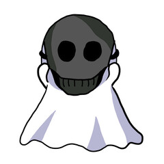 skull and little ghost