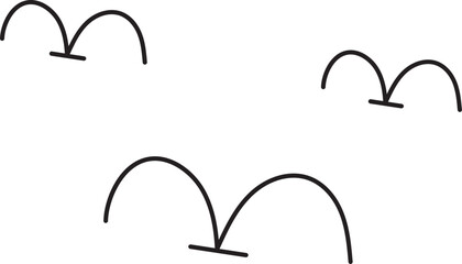birds kid drawn outline
