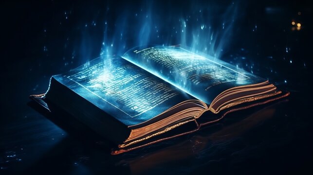 Photo of an open book on a table