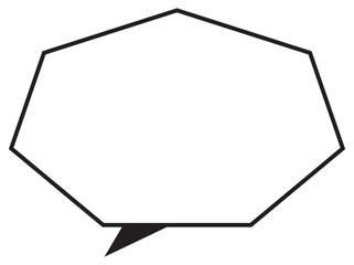 Vector illustration of Speech bubbles 24 [black tail]