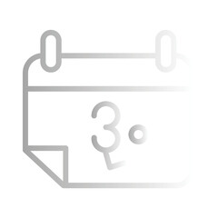 Calendar Date Event Gradient Line Icon