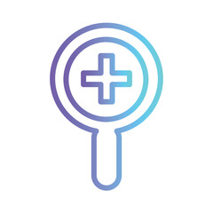 Obraz premium Plus View Zoom Gradient Line Icon