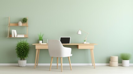A serene office environment with mental health support
